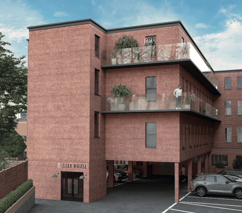 Sussex house parking mock